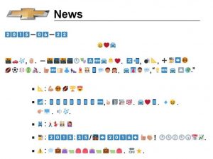 Press release containing only emojis